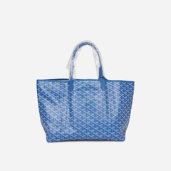 Goyard Goyardine Sky Blue Saint Louis PM Tote Bag Palladium Hardware