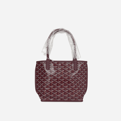 Goyard Goyardine Burgundy Anjou Mini Bag Palladium Hardware
