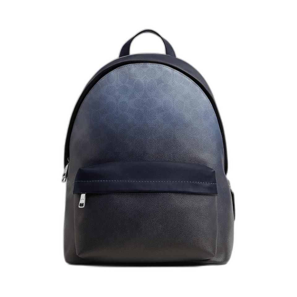 Coach Taylor Backpack In Ombre Signature Canvas Silver Blue