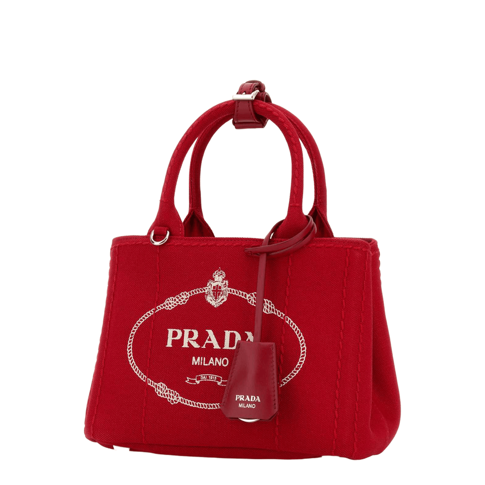 Red Canvas Mini Handbag