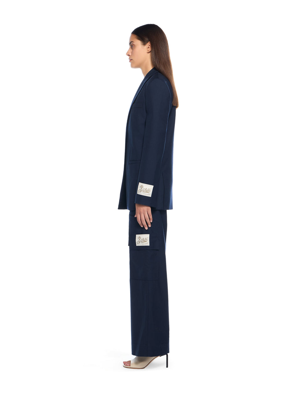 Off-White Gabardine Tailoring Cargo Trousers