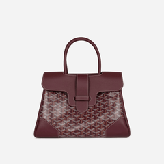 Goyard Saigon Tote Burgundy Goyardine Canvas Palladium Hardware