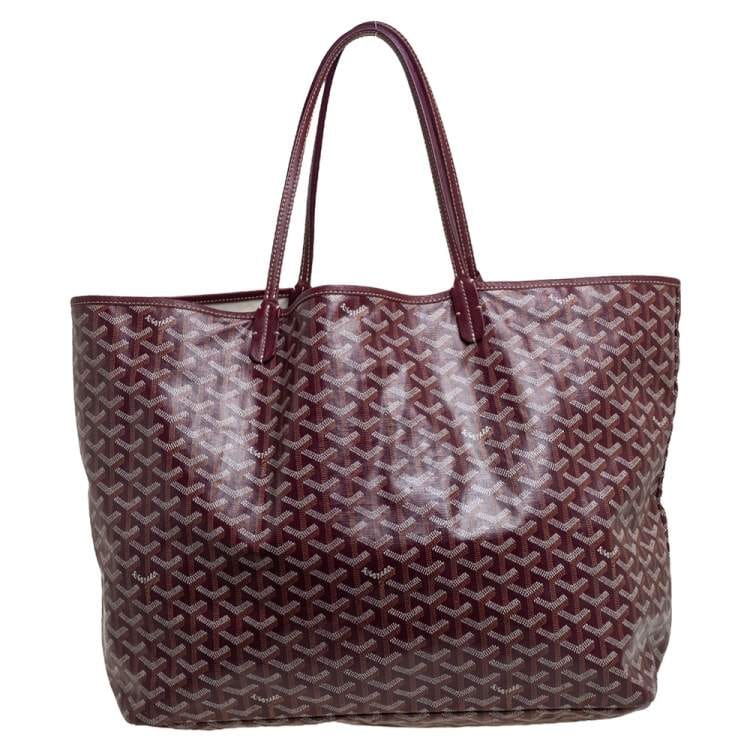 Goyard Saigon Tote Burgundy Goyardine Canvas Palladium Hardware