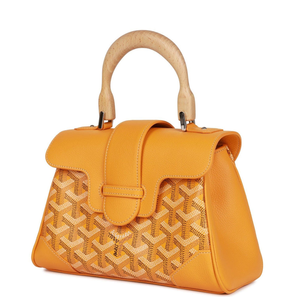 Goyard Saigon Souple Mini Orange Goyardine Palladium Hardware