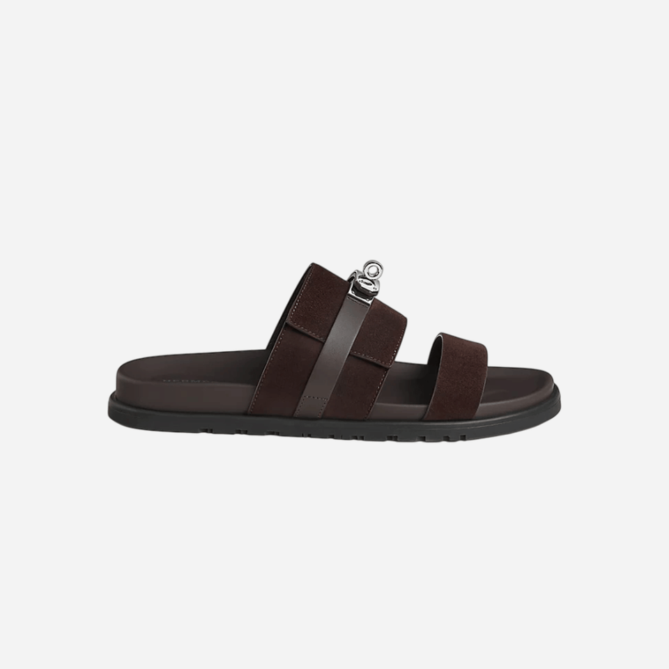 Hermes Jackson Sandal Marron Ebène