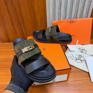 Hermes Jackson Sandal Multicolore Bleu Tonnerre