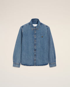 Blue Denim Cotton Ami De Coeur Shirt