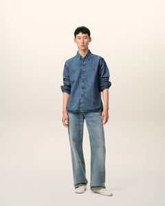 Blue Denim Cotton Ami De Coeur Shirt