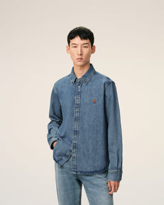 Blue Denim Cotton Ami De Coeur Shirt