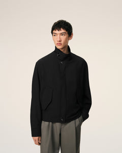 AmiParis Black New Wool Harrington Jacket