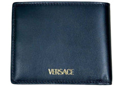Versace Embedded Medusa Accents Wallet Black