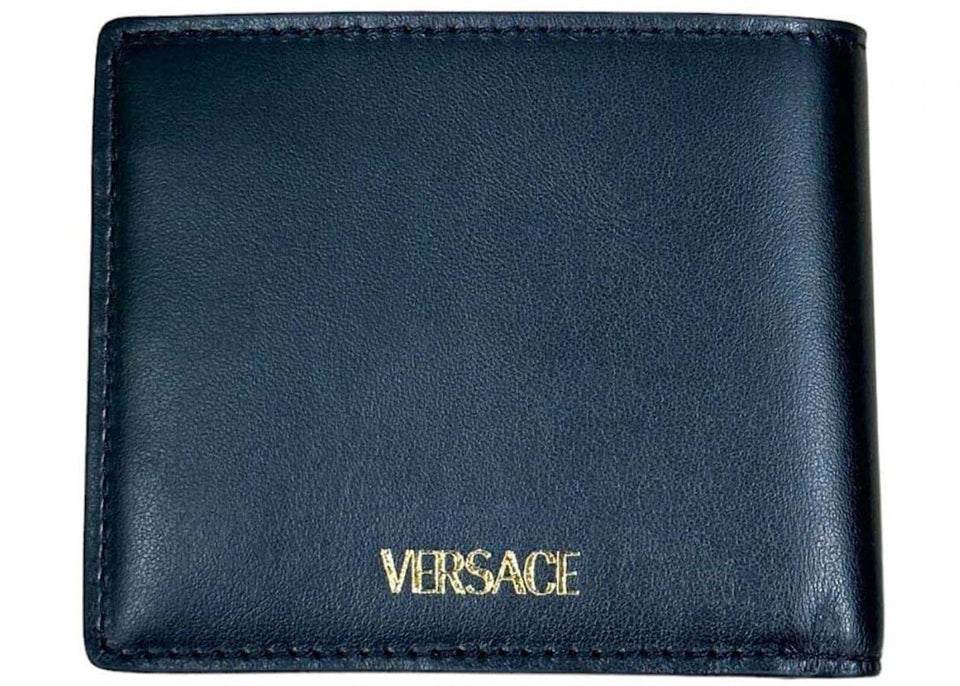Versace Embedded Medusa Accents Wallet Black