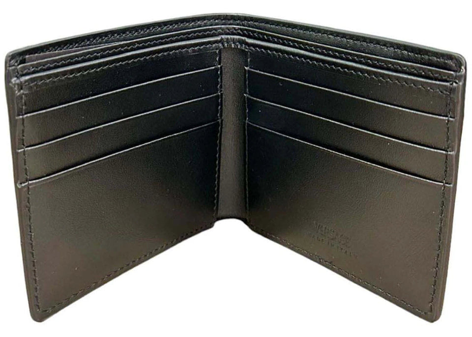 Versace Embedded Medusa Accents Wallet Black