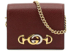 Gucci Zumi Chain Wallet Burgundy