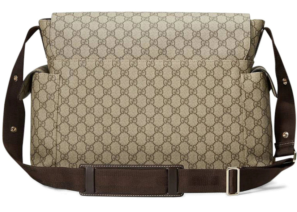 Gucci Diaper Bag Crossbody Gg Supreme Brown