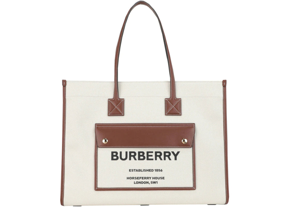 Burberry Medium Freya Tote Tan