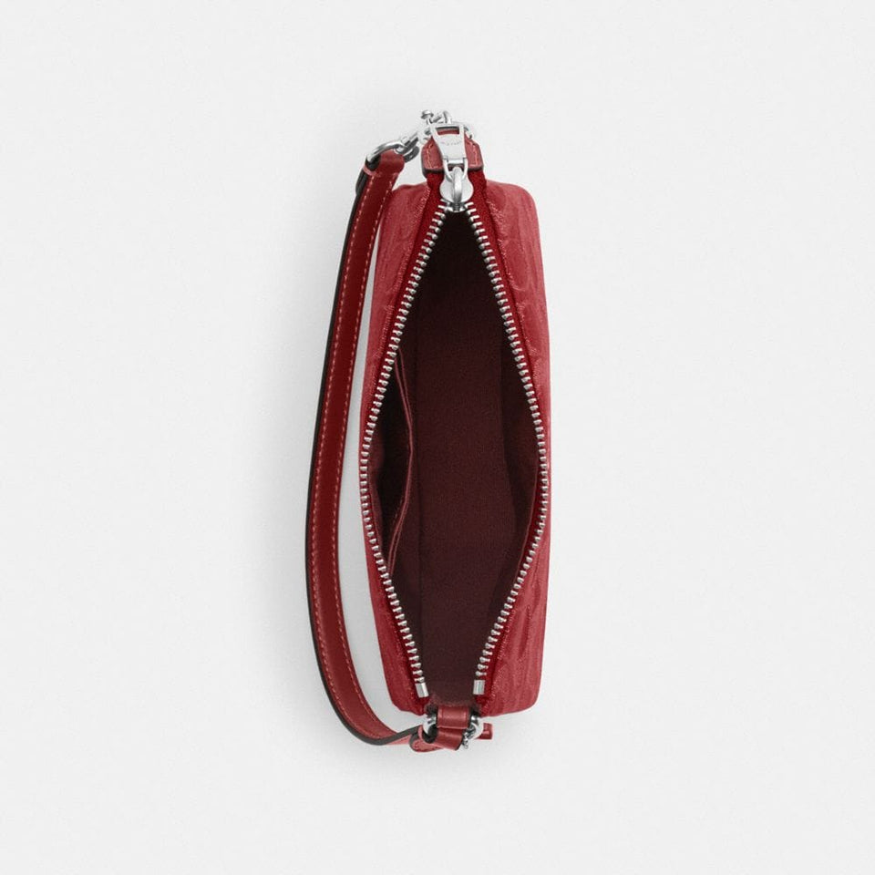 Coach Nolita 19 In Signature Denim Silver True Red
