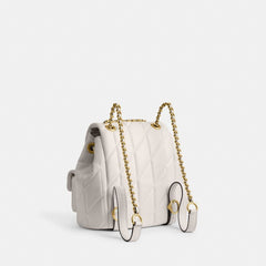 Coach Tabby Backpack With Pillow Quilting Brass Chalk