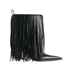 Balenciaga Avenue Fringe Bootie In Black