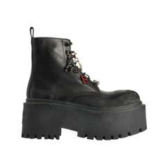 Balenciaga Strike Platform Bootie With Charms In Black