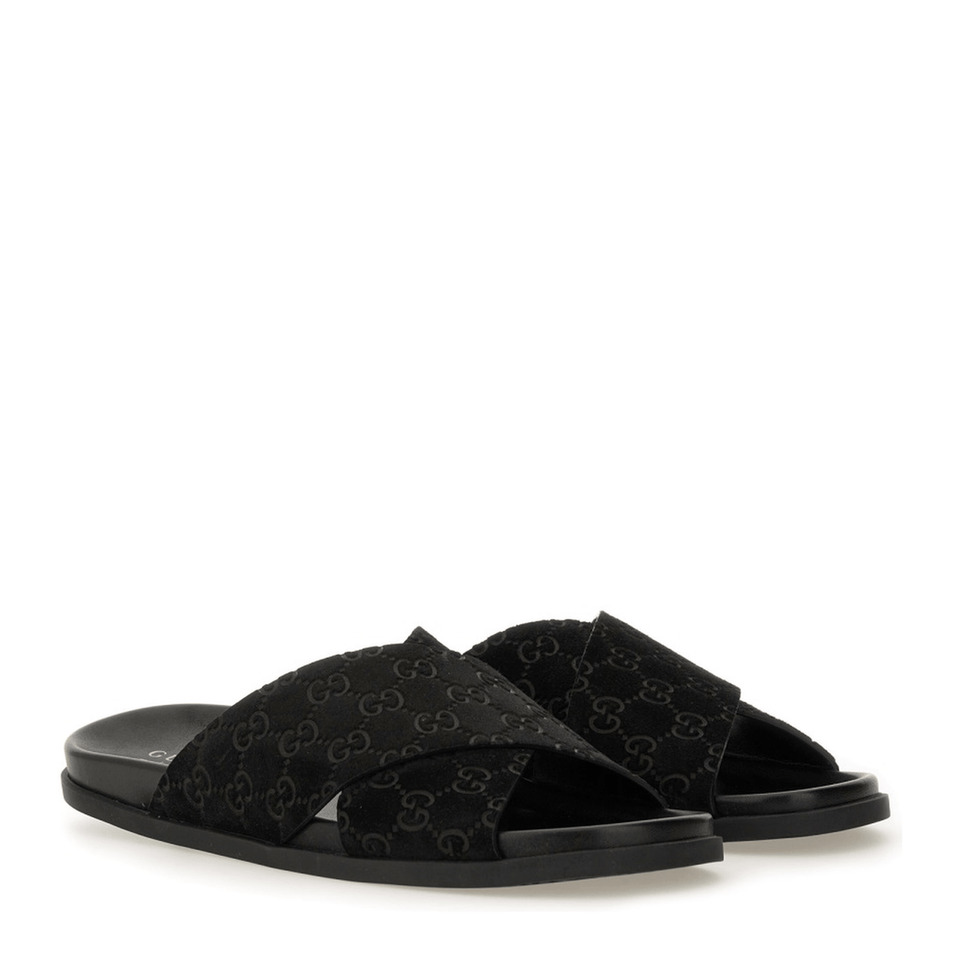 Sandal Slider with GG Pattern