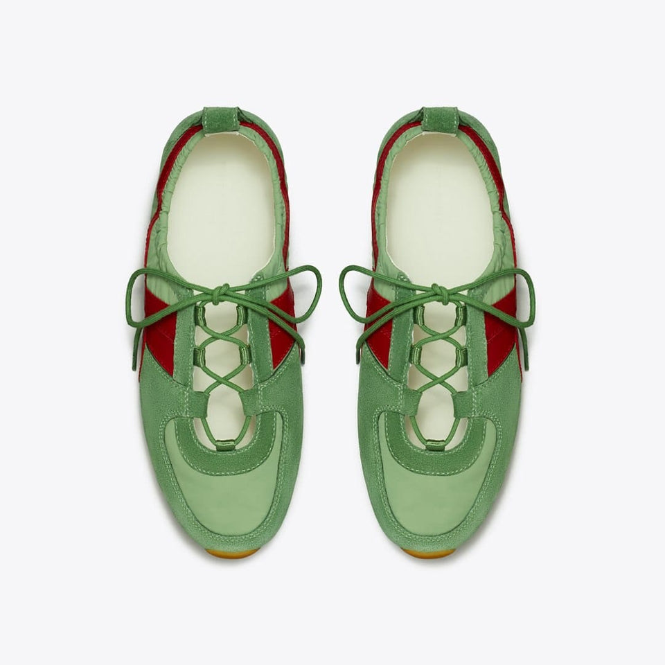 Tory Burch Hank Ballet Sneaker OLIVE / TORY RED / OLIVE