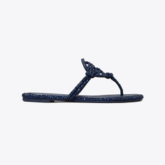 Tory Burch Miller Crystal Knotted Sandal NEW NAVY