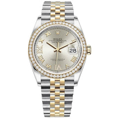 Rolex | Datejust | 126283RBR-0017 | 36 mm | Gold/Steel | Silver | Automatic