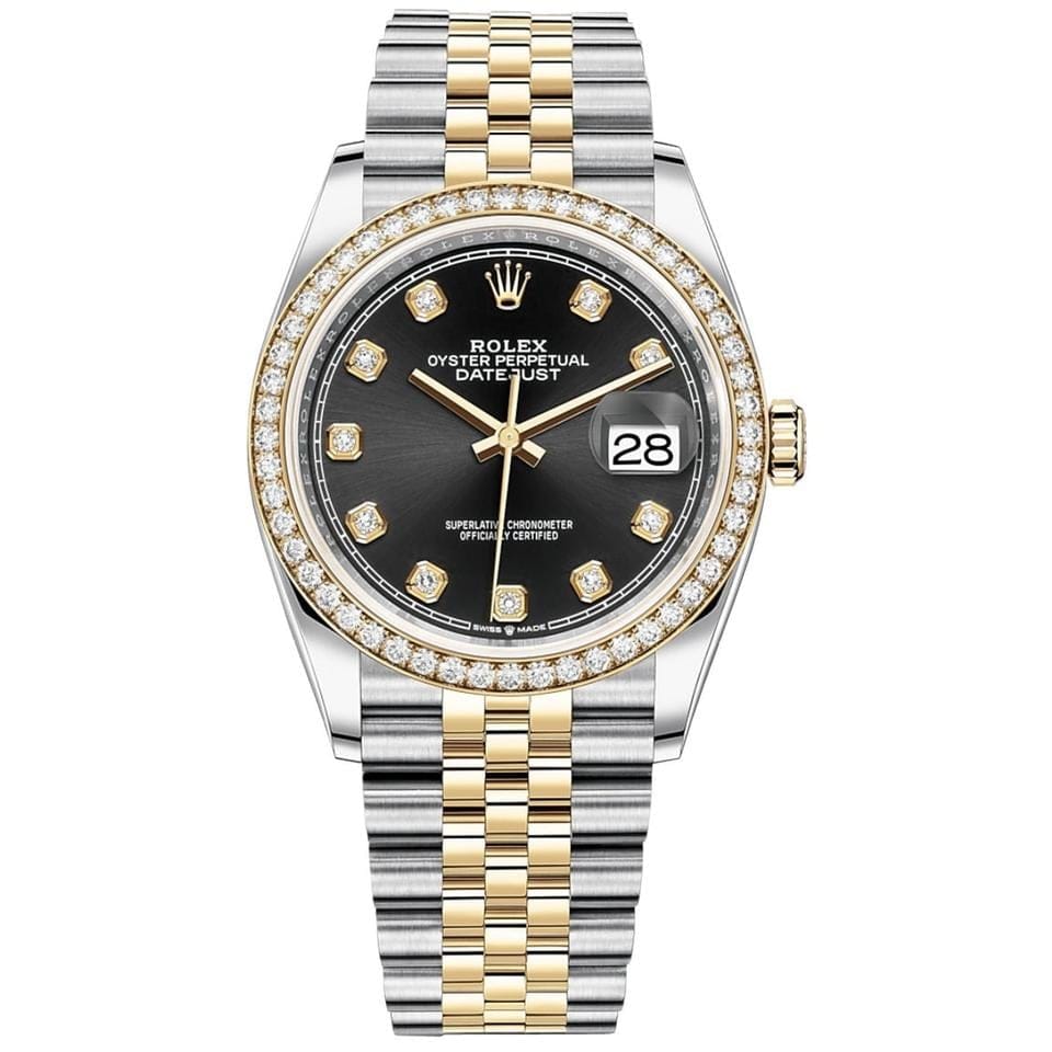 Rolex | Datejust | 126283RBR-0007 | 36 mm | Gold/Steel | Black | Automatic