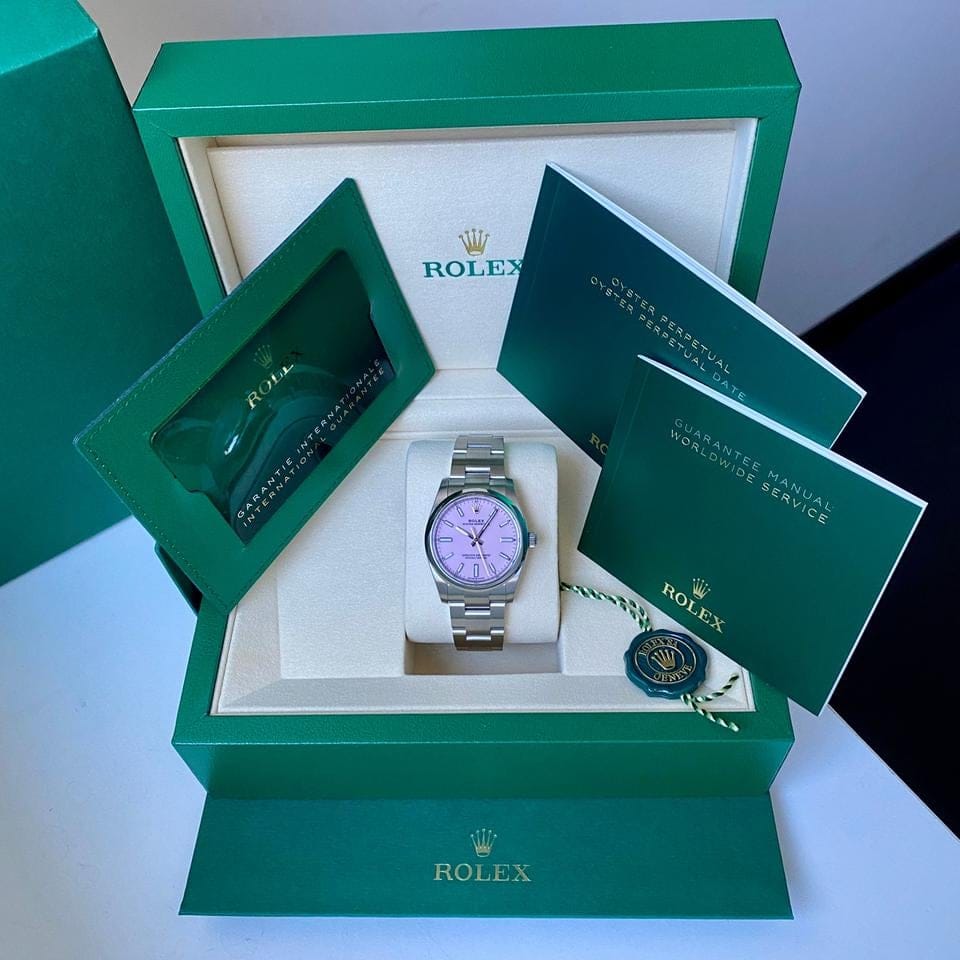 Rolex | Oyster Perpetual | 124200 | Steel | 34 mm | Steel | Pink | Automatic
