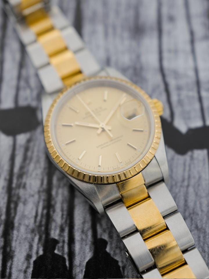 Rolex | Oyster Perpetual | 15233 | Gold/Steel | 34 mm | Gold/Steel | Champagne | Automatic
