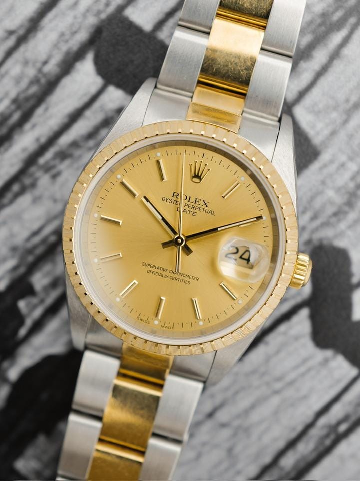 Rolex | Oyster Perpetual | 15233 | Gold/Steel | 34 mm | Gold/Steel | Champagne | Automatic