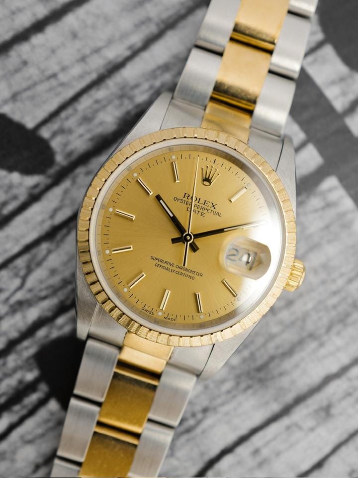 Rolex | Oyster Perpetual | 15233 | Gold/Steel | 34 mm | Gold/Steel | Champagne | Automatic