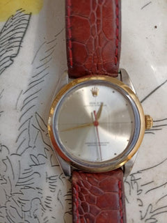 Rolex | Oyster Perpetual | 1003 | Gold/Steel | 34 mm | Leather | Mother of pearl | Automatic