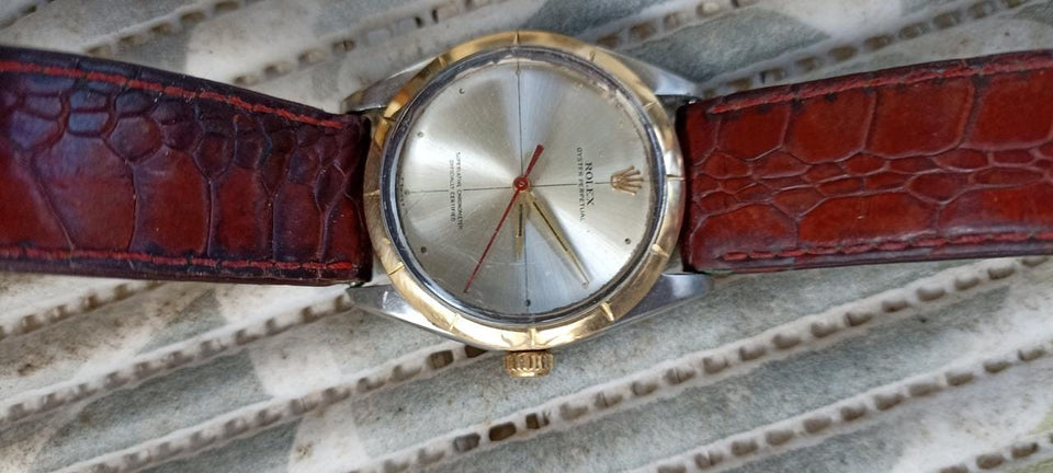 Rolex | Oyster Perpetual | 1003 | Gold/Steel | 34 mm | Leather | Mother of pearl | Automatic