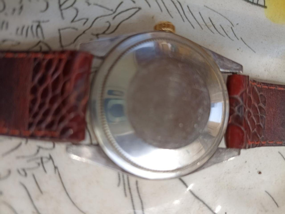 Rolex | Oyster Perpetual | 1003 | Gold/Steel | 34 mm | Leather | Mother of pearl | Automatic