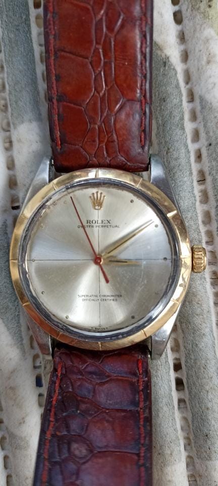 Rolex | Oyster Perpetual | 1003 | Gold/Steel | 34 mm | Leather | Mother of pearl | Automatic