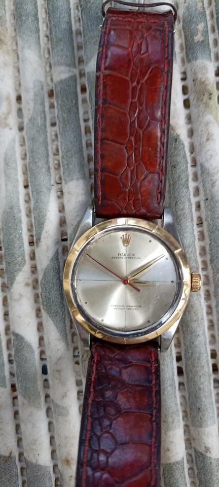 Rolex | Oyster Perpetual | 1003 | Gold/Steel | 34 mm | Leather | Mother of pearl | Automatic
