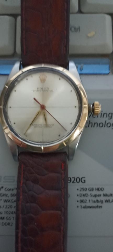 Rolex | Oyster Perpetual | 1003 | Gold/Steel | 34 mm | Leather | Mother of pearl | Automatic