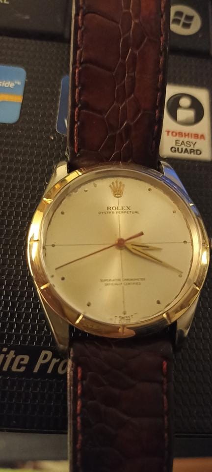 Rolex | Oyster Perpetual | 1003 | Gold/Steel | 34 mm | Leather | Mother of pearl | Automatic