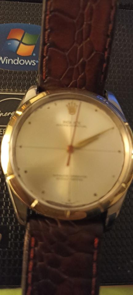 Rolex | Oyster Perpetual | 1003 | Gold/Steel | 34 mm | Leather | Mother of pearl | Automatic