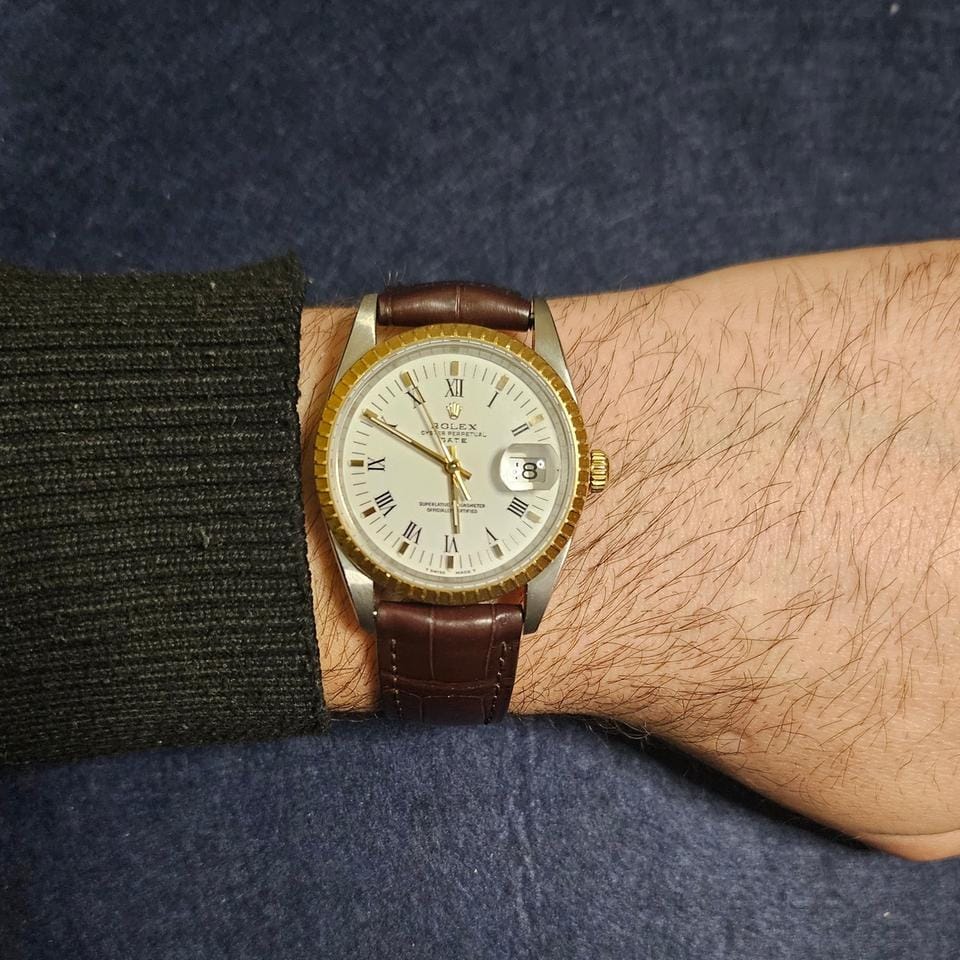 Rolex | Oyster Perpetual | 15233 | Steel | 34 mm | Leather | Automatic