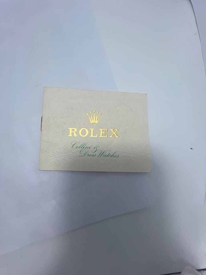 Rolex | Cellini | 3768 | White gold | 32 mm | Leather | Silver | Manual winding