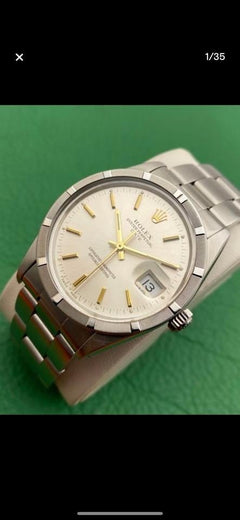 Rolex | Oyster Perpetual | 15210 | Steel | 34 mm | Steel | Champagne | Automatic