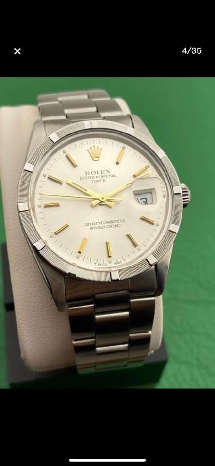 Rolex | Oyster Perpetual | 15210 | Steel | 34 mm | Steel | Champagne | Automatic
