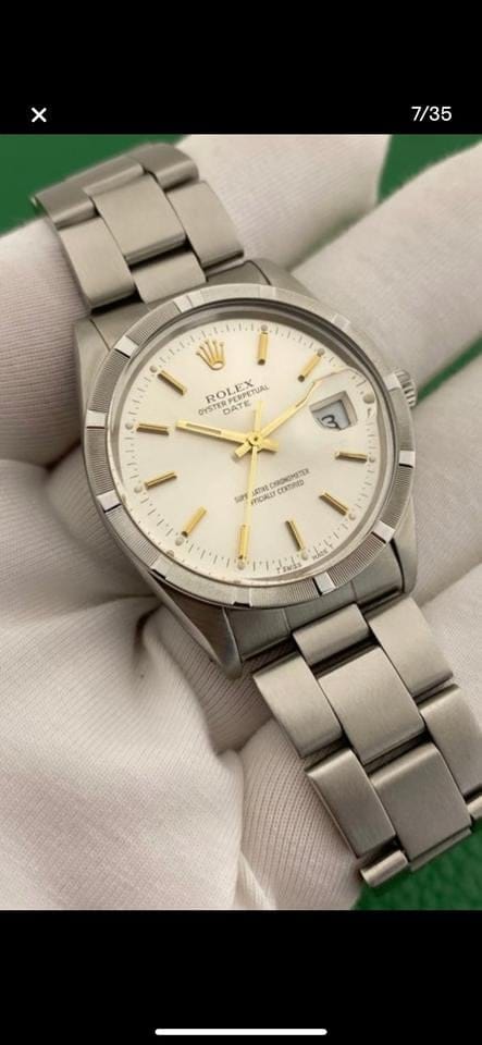 Rolex | Oyster Perpetual | 15210 | Steel | 34 mm | Steel | Champagne | Automatic
