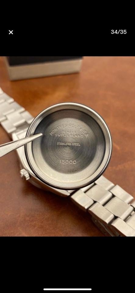 Rolex | Oyster Perpetual | 15210 | Steel | 34 mm | Steel | Champagne | Automatic