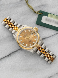 Rolex Lady-Datejust1993 Lady-Datejust 69173 Two-Tone Patina Diamond Dial Automatic 26mm