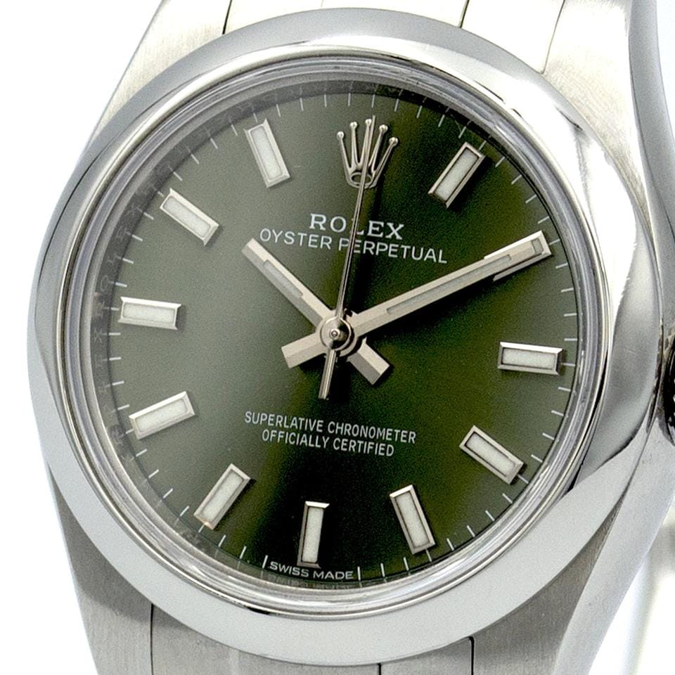 Rolex | Oyster Perpetual | 176200 | Steel | 26 x 29 mm | Steel | Green | Automatic