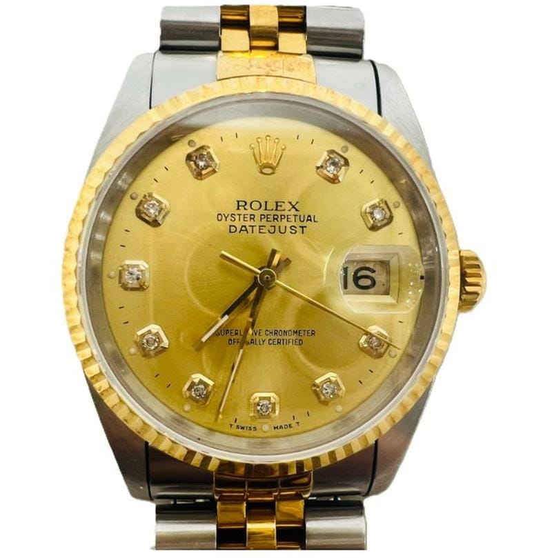 Rolex | Datejust | 16233 | Gold/Steel | 36 mm | Yellow gold | Champagne | Automatic